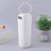 Kuber Industries Pack of 4 Anti-Fall Insulated Coffee Tumbler with Suction Bottom | Leak-Proof Stainless Steel Tumbler | Coffee Tumbler with Lid and Handle | 480 ML | White